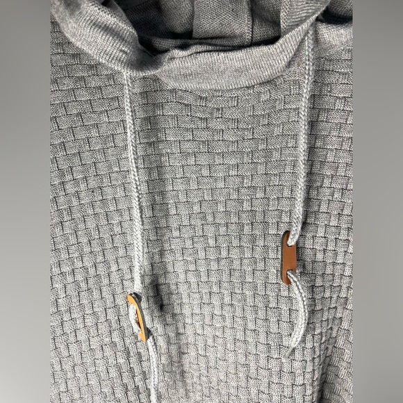 Gray Zaitun Longsleeve Hooded Sweater Zaitun XXL Weaved Pattern - Picture 3 of 4